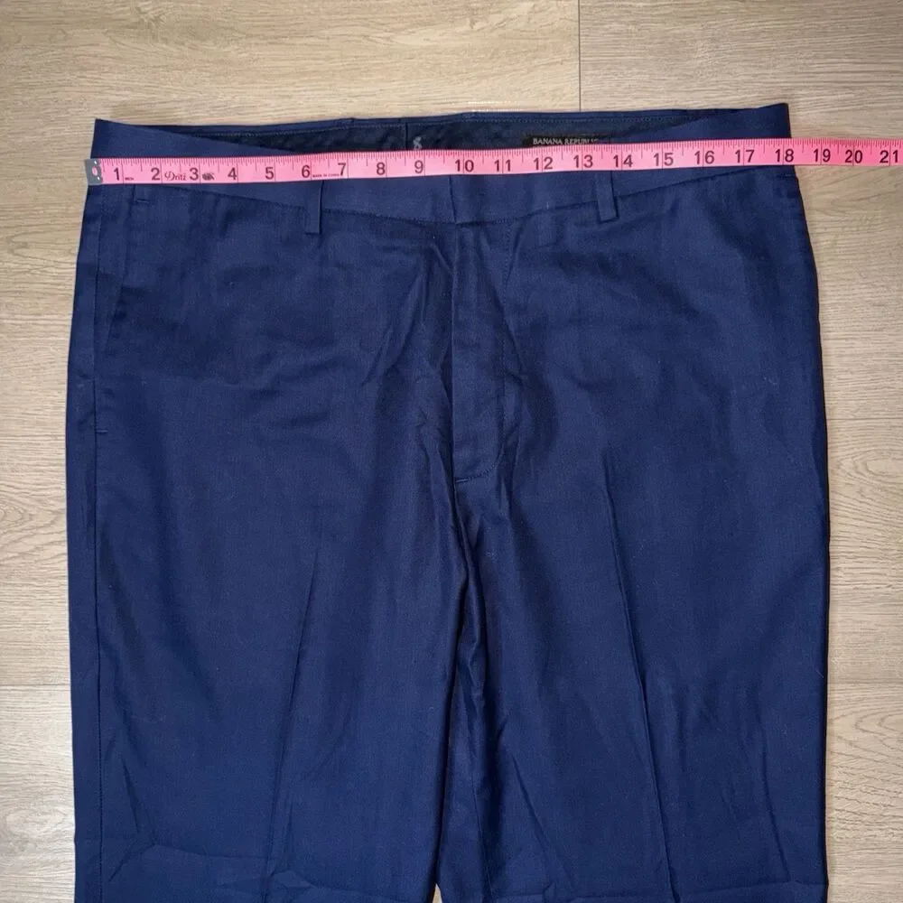 Banana Republic Pants Mens 34x30 Navy Blue Non-Iron Standard Fit Cotton Chinos